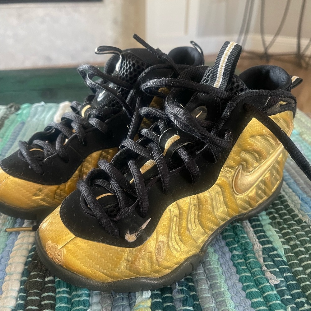 Gold Foamposite Sneakers